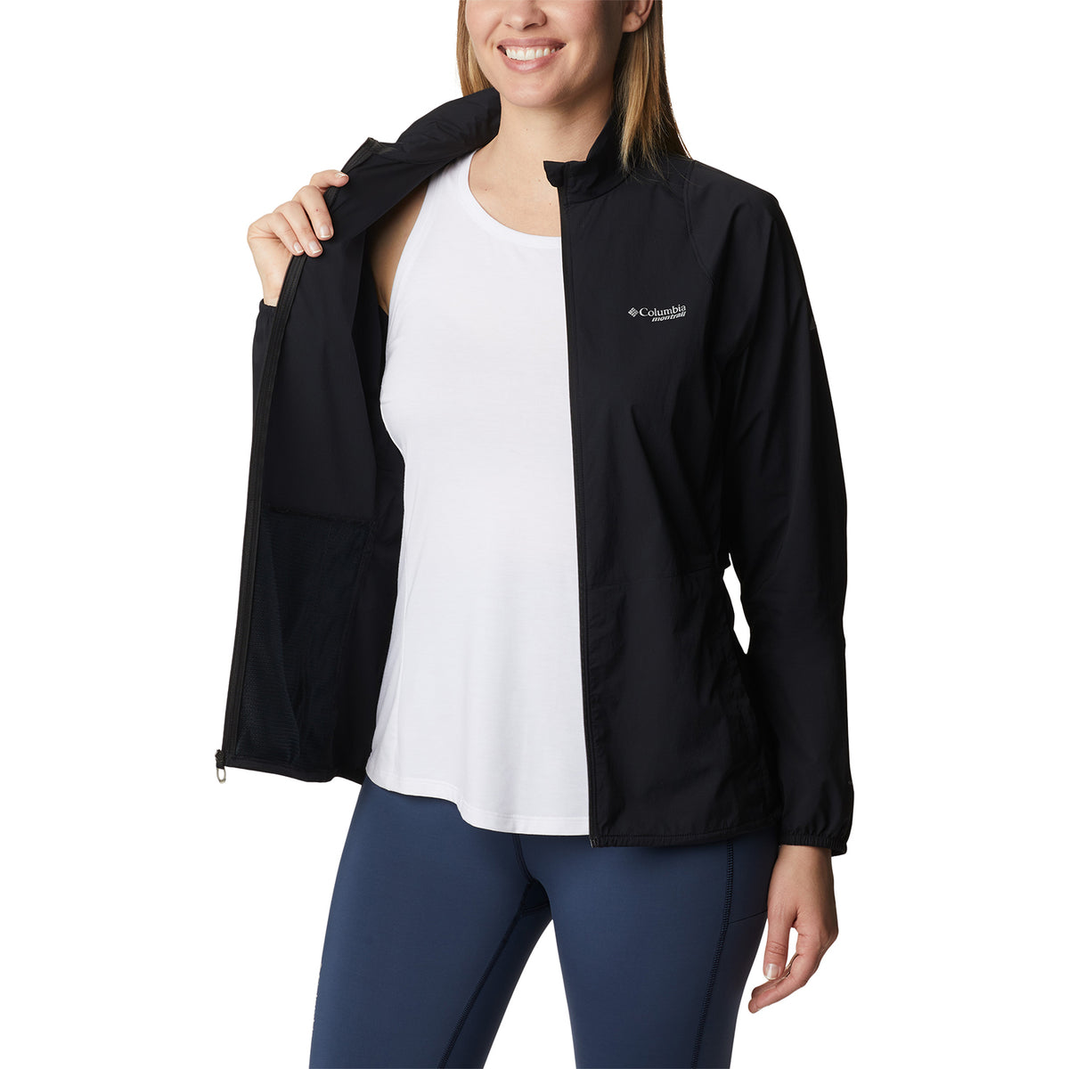 Chaqueta Para Senderismo W Endless Trail Wind Negra Para Mujer