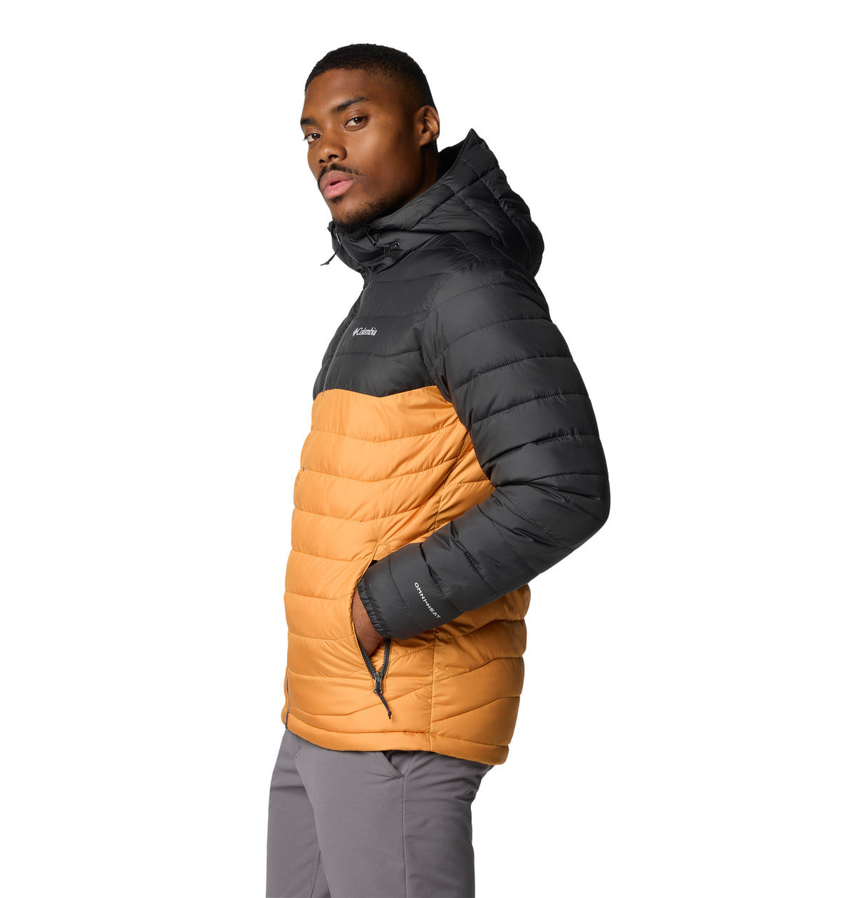 Chaqueta Para Senderismo Powder Lite™ Ii Hooded Jacket Hombre Amarilla Con Negro