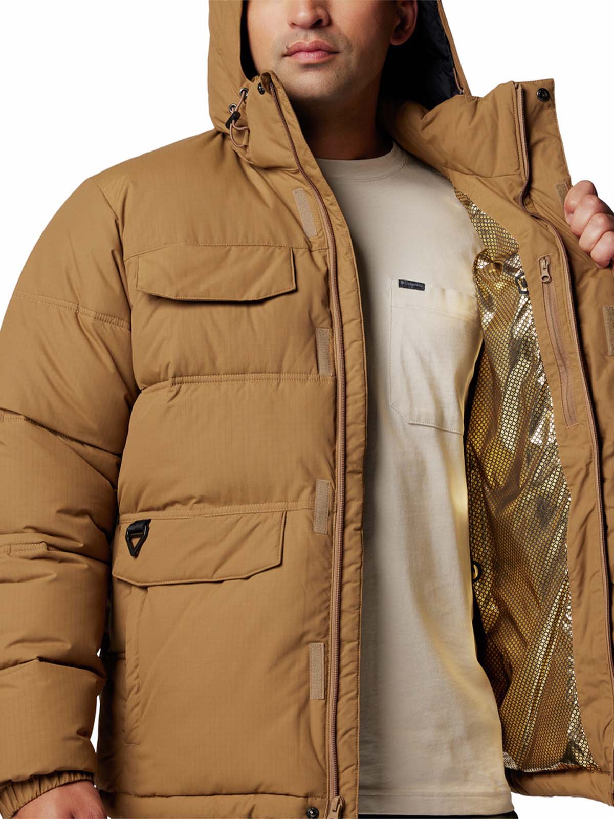 Chaqueta Para Senderismo Landroamer™ Puffer Jacket Hombre Caqui