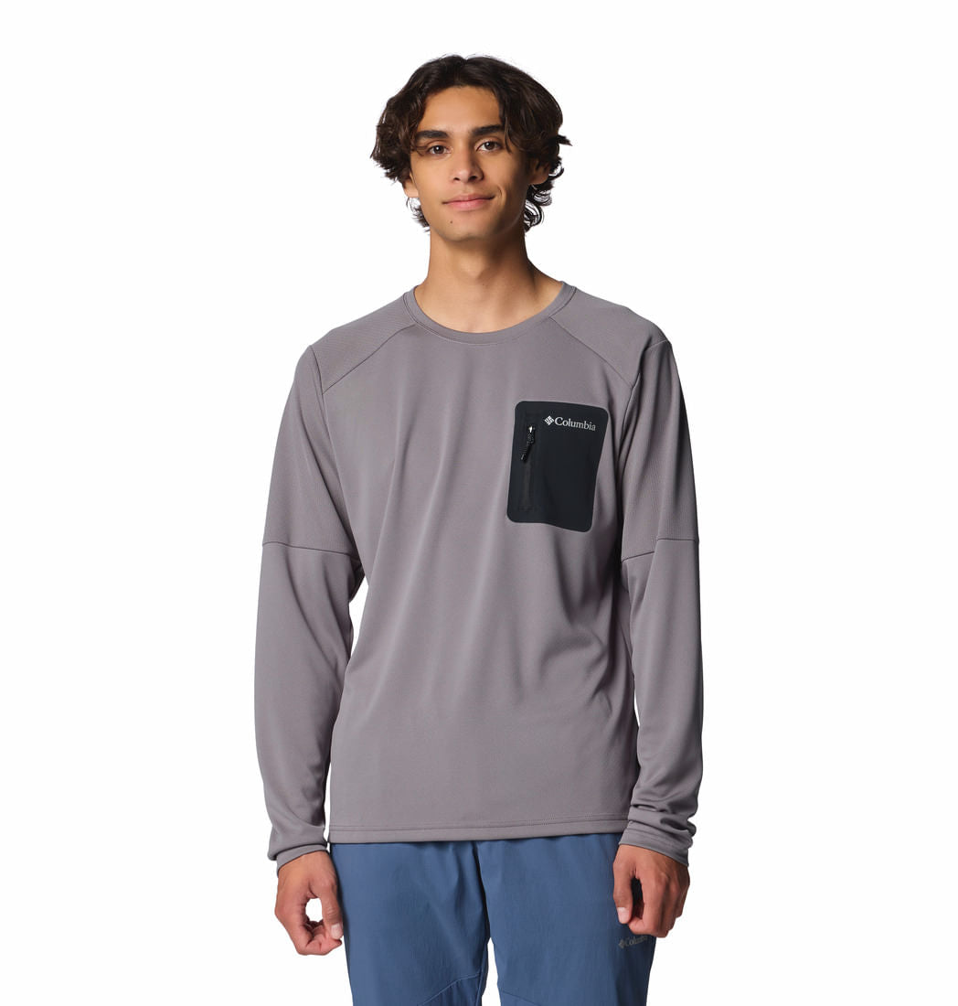 Camiseta Para Senderismo Columbia Tech™ Knit Long Sleeve Crew Hombre