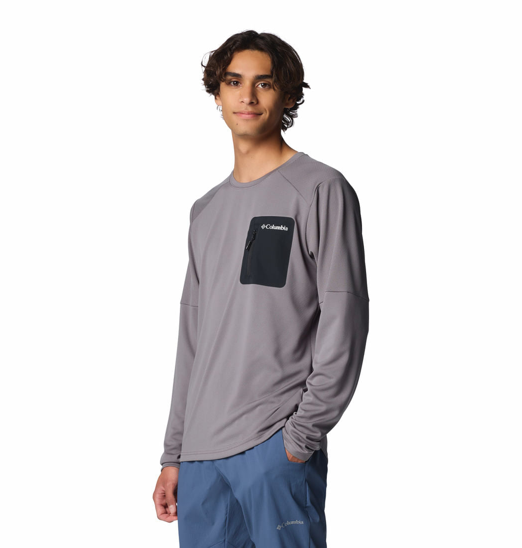 Camiseta Para Senderismo Columbia Tech™ Knit Long Sleeve Crew Hombre
