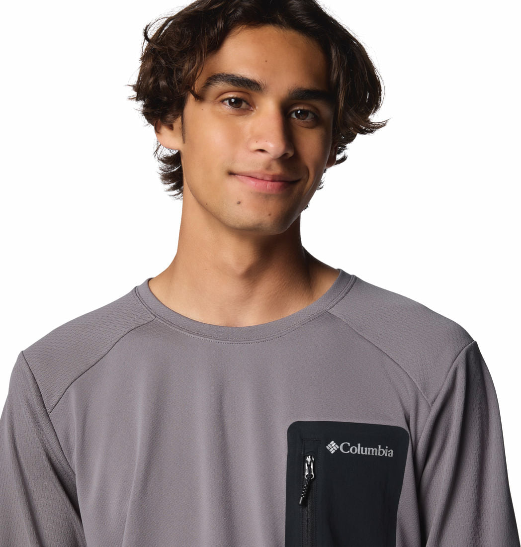Camiseta Para Senderismo Columbia Tech™ Knit Long Sleeve Crew Hombre