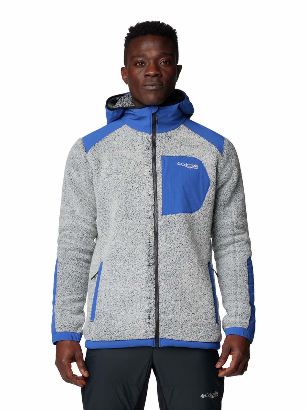 Chaqueta Para Senderismo Arctic Crest™ Sherpa Full Zip Hombre Gris Con Azul