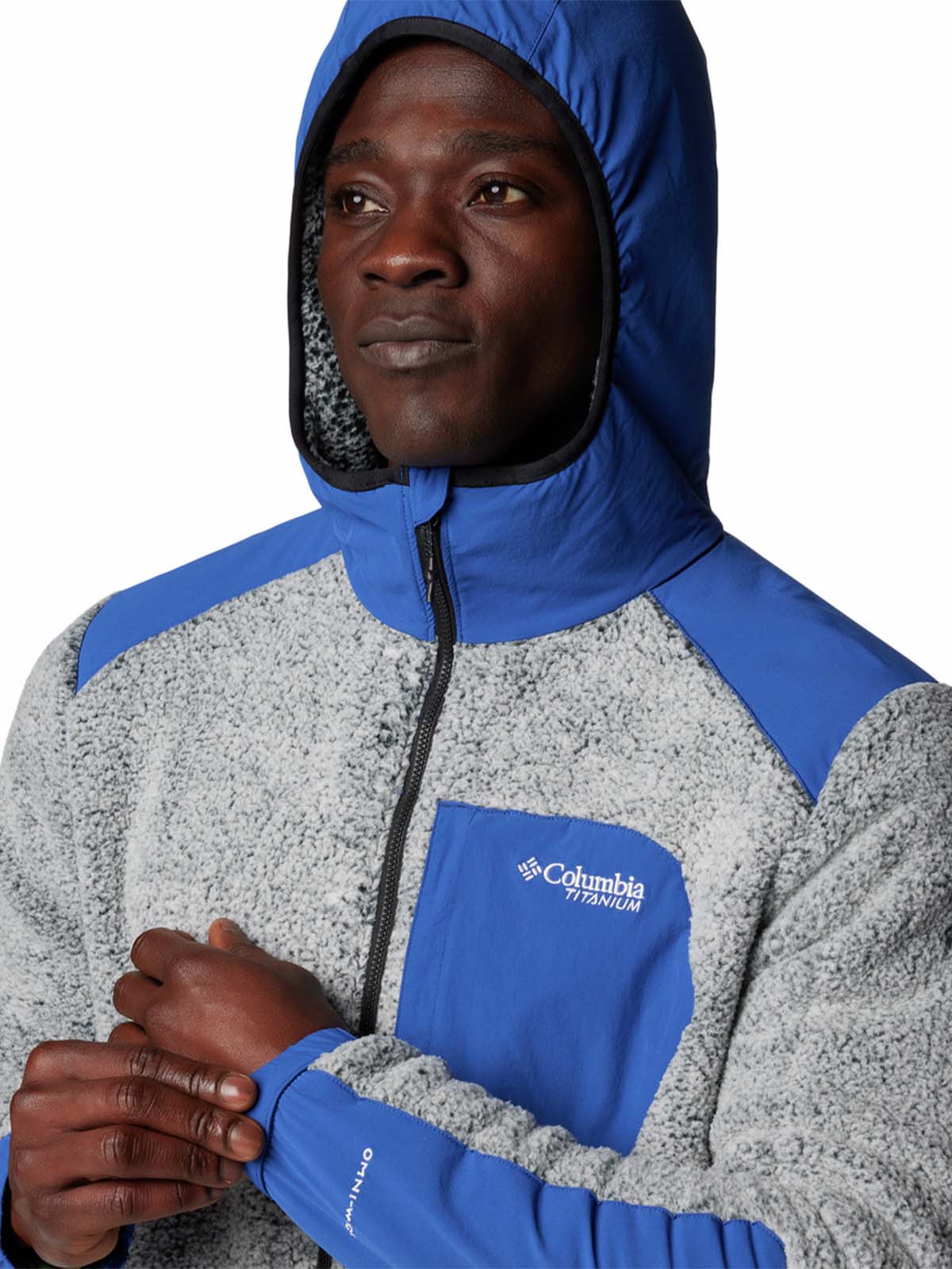 Chaqueta Para Senderismo Arctic Crest™ Sherpa Full Zip Hombre Gris Con Azul