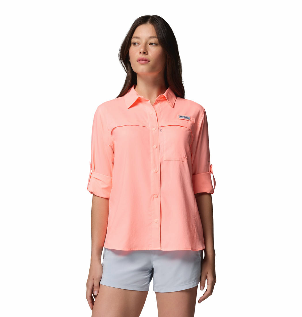 Camisa Pfg Castback Wove Ls Mujer