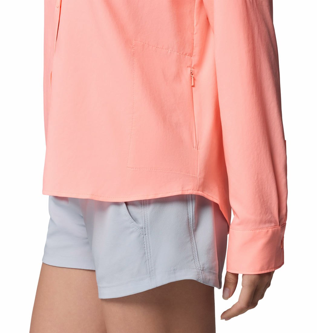 Camisa Pfg Castback Wove Ls Mujer